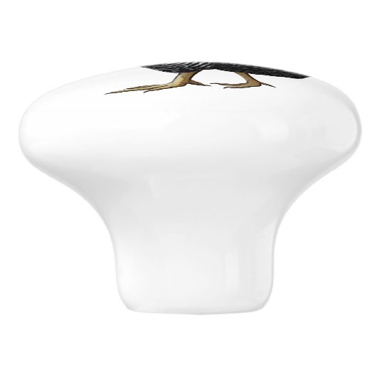 Hühnerbaum-Schubladen Keramikknauf (Seitenansicht)