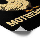 Hühnerbawk Bawk Motherclucker Funny Chicken Mama Poster (Ecke)