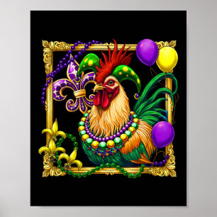 Hühnerbeeren Mardi Gras Karneval Bauer A Poster