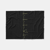 Hühnerblock Länger Länger Länger Fall Herz Rhyth Fleecedecke (Vorderseite (Horizontal))