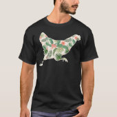 Hühnerblume Mädchen Print Floral Hen Hawaiian T-Shirt (Vorderseite)