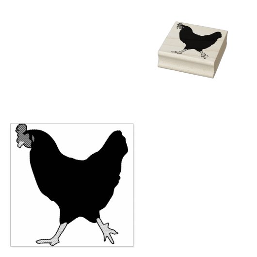 HühnerBriefmarke Gummistempel (Stempel)