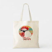 Hühnerchick Mens Vintages Hühnchen Daddy Retro Far Tragetasche (Rückseite)