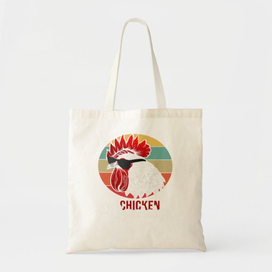 Hühnerchick Mens Vintages Hühnchen Daddy Retro Far Tragetasche (Vorne)