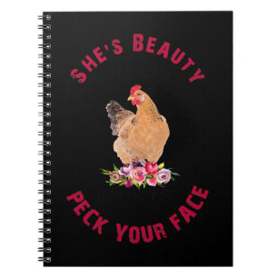 Hühnerchick Womens Hühnershähne Beauty Shes Grac Notizblock