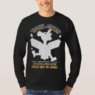 Hühnerchill mit T-Shirt