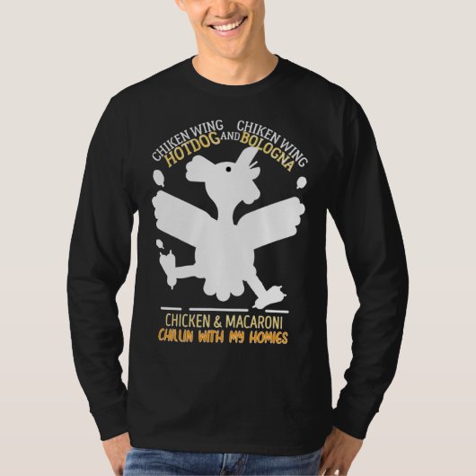 Hühnerchill mit T-Shirt (Vorderseite)