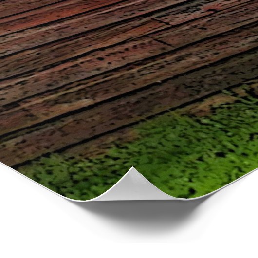 Hühnercoop im Frühling Poster (Ecke)