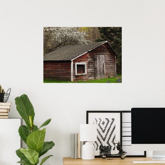 Hühnercoop im Frühling Poster (Heimbüro)