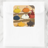 Hühnercoop Ostereier Quadratischer Aufkleber (Tasche)