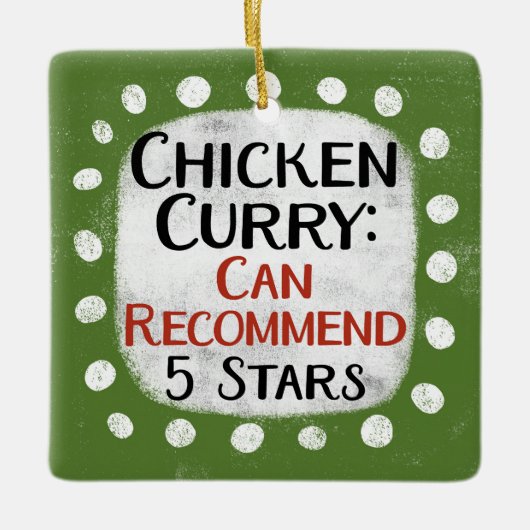 HühnerCurry Review 5 Sterne Ornament (Vorderseite)