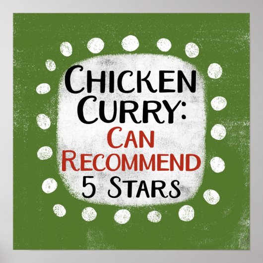 HühnerCurry Review 5 Sterne Poster Wall Art (Vorne)