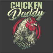 HühnerDaddy Hühnchen Bauer Geultry Aufkleber (Vorderseite)