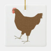 Hühnerdekor Keramikornament (Rückseite)