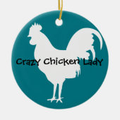 Hühnerdekor Keramikornament (Vorne)