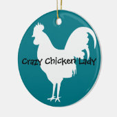 Hühnerdekor Keramikornament (Links)