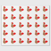 Hühnerdesign Geschenkpapier (Flach)