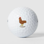 Hühnerdesign Golfball (Vorderseite)