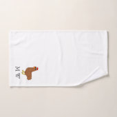 Hühnerdesign Monogramm Badhandtuch Set (Handtuch)
