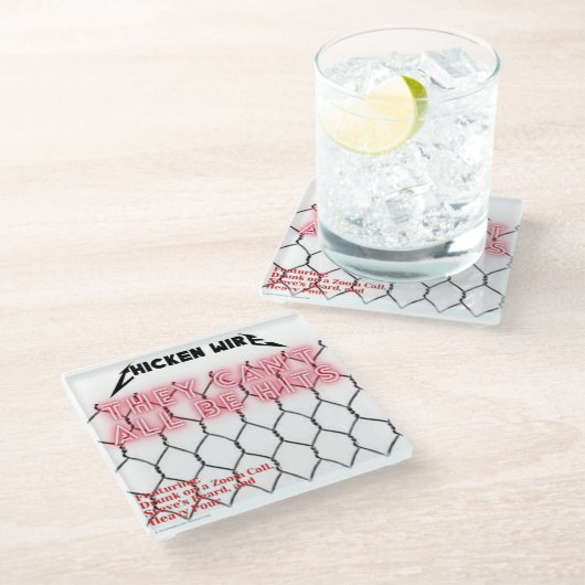 Hühnerdraht-Untersetzer Glasuntersetzer (Schrägansicht)