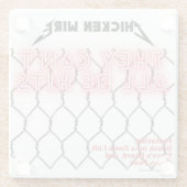 Hühnerdraht-Untersetzer Glasuntersetzer (Rückseite)