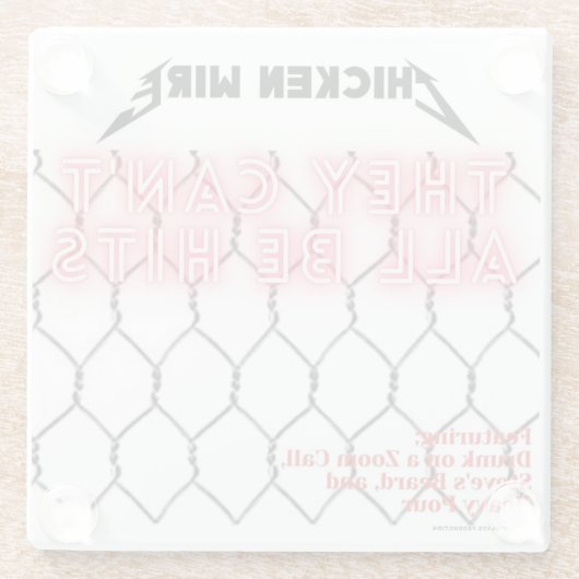 Hühnerdraht-Untersetzer Glasuntersetzer (Rückseite)