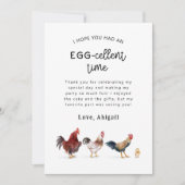 Hühnereier-Cellent Geburtstagsparty Dankeskarte (Vorderseite)