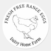 Hühnereier Einfach handgezogen Personalisiert Runder Aufkleber (Vorderseite)