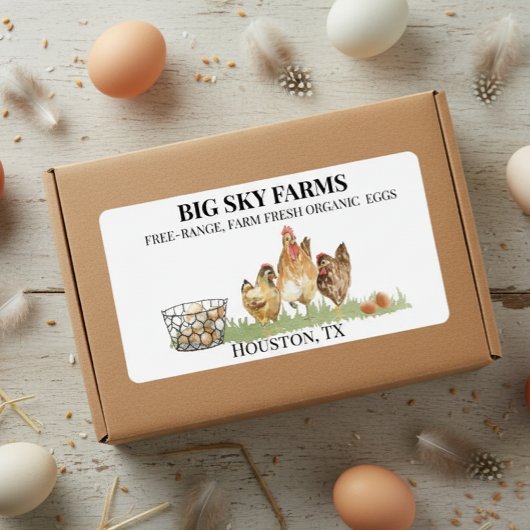 Hühnereier Farm Wasserfarbe Frischkarton