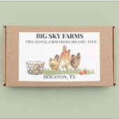 Hühnereier Farm Wasserfarbe Frischkarton Rechteckiger Aufkleber