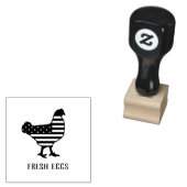 Hühnereier | Frischeier | Briefmarke der US-Flagge Gummistempel (Stempel)