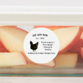 Hühnereier im Bauernhof geben den Namensadresskont Etiketten (Befestigt)