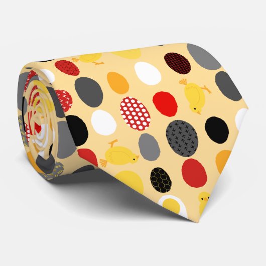 Hühnereier im modernen geometrischen Memphis-Stil Krawatte (Gerollt)