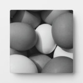 Hühnereier in Schwarz und Weiß Fotoplatte (Vorderseite)