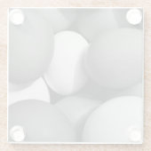 Hühnereier in Schwarz und Weiß Glasuntersetzer (Rückseite)