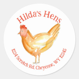 Hühnereier-Karton-Aufkleber-Rücksendeadresse Runder Aufkleber