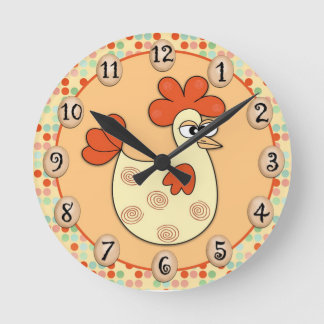 Hühnereier Polka Dots Runde Wanduhr