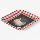 Hühnereier Rot und Weiß Land Gingham Pappteller (Gewinkelt)