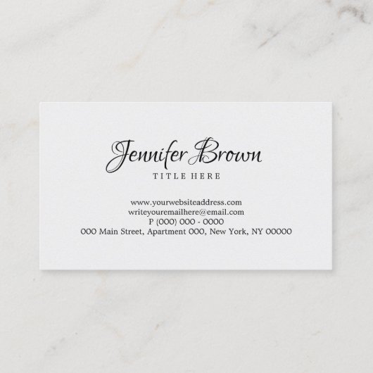 Hühnereier Visitenkarte (Rückseite)