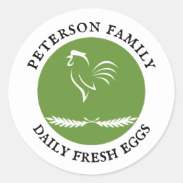 Hühnereier - Vorführung von Hühnereiern Runder Aufkleber