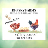 Hühnereier Wasserfarbe für den Verkauf Fensteraufkleber (Blatt 3)