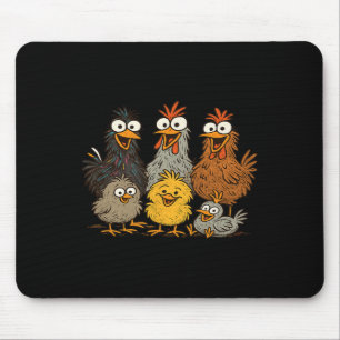 Hühnerfamilie Henne Hahn Küken Bauernhof Mousepad