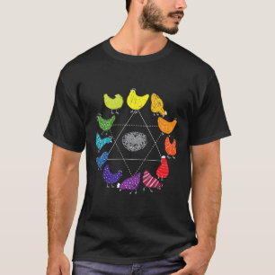Hühnerfarbenrad Bildung Kunstlehrer T-Shirt