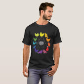 Hühnerfarbenrad Bildung Kunstlehrer T-Shirt (Vorne ganz)