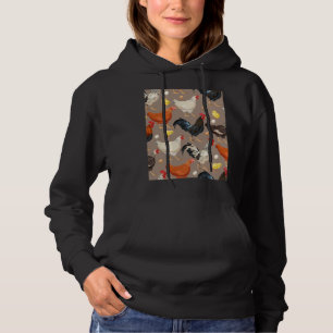 Hühnerfarbmuster Aktives Muster Hoodie