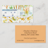 Hühnerfarm Barn Frische Eier Fryers Visitenkarte (Vorne/Hinten)