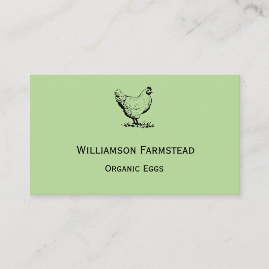 Hühnerfarm|Bauer Bio Eier vermarkten Visitenkarte (Vorderseite)