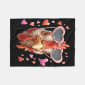 Hühnerfarm Bauer Valentinstag Herz Sungles Fleecedecke (Vorderseite (Horizontal))