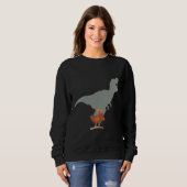 Hühnerfarm Dinosaur Shadow Hen Sweatshirt (Vorne ganz)