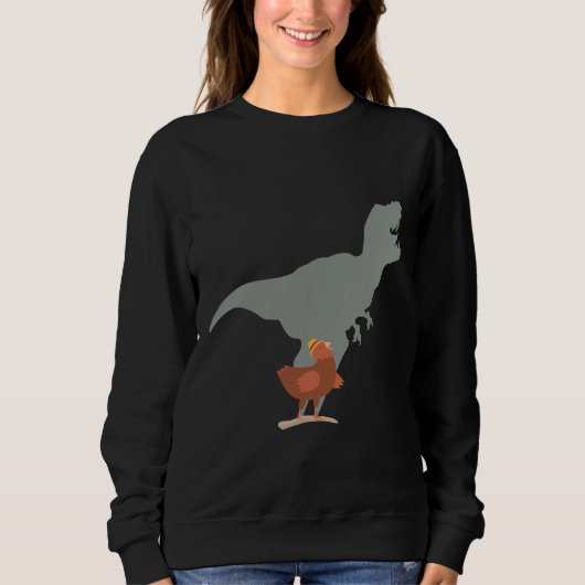 Hühnerfarm Dinosaur Shadow Hen Sweatshirt (Vorderseite)